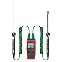 Термометр RGK CT-12 с погружным зондом температуры TR-10W и поверхностным зондом TR-10S